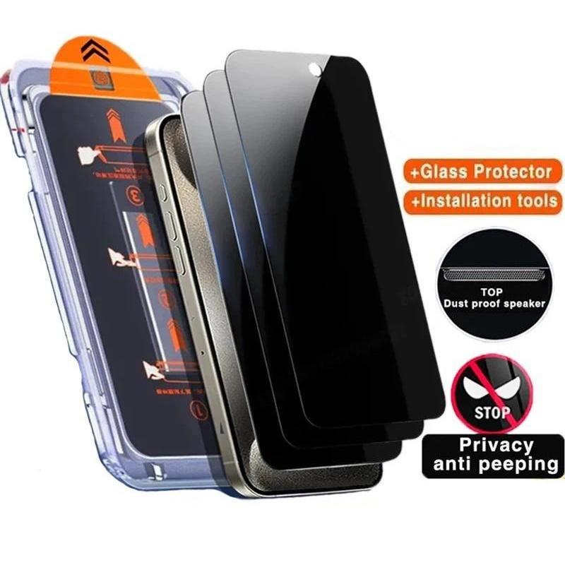 Vivo Y28 - Privacy gehard glasfolie voor Vivo Y21D
