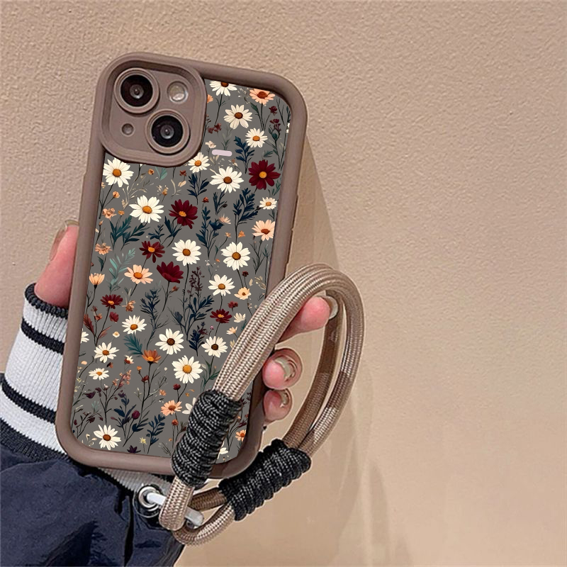 Vivo Y28 - Bloem Keten Lanyard Case Voor VIVO