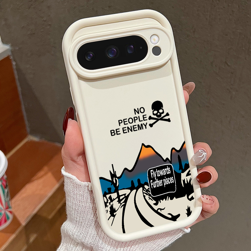 Google Pixel 8A - Telefoonhoesje met bergwegpatroon voor Google Pixel