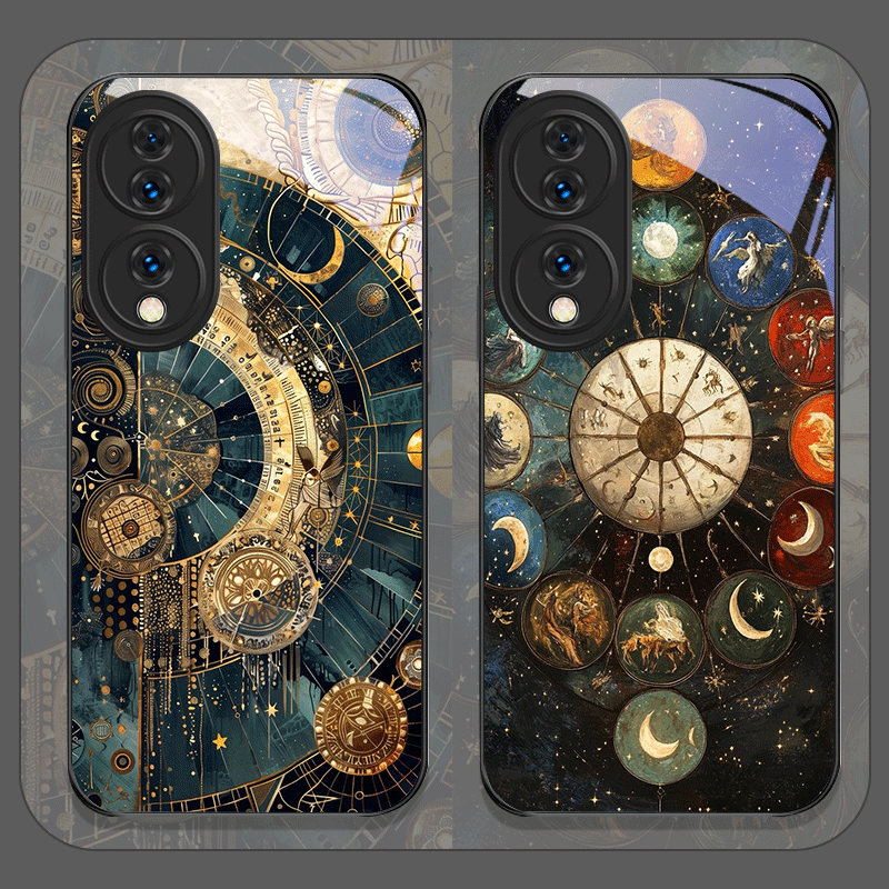 Honor Tablet Accessories - Stijlvolle Sterren Maan Sterrenbeelden Patroon Gehard
