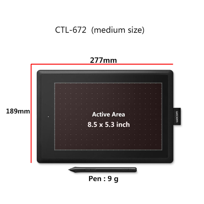 Wacom CTL-672 10.9X7.4 Ins Gra - Wacom Tablet Accessories recensie en prijs