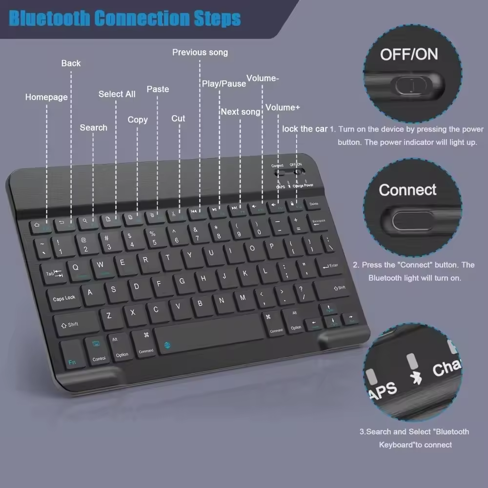 Draadloos Bluetooth-toetsenbor - Tablet Ipad Accessories recensie en prijs