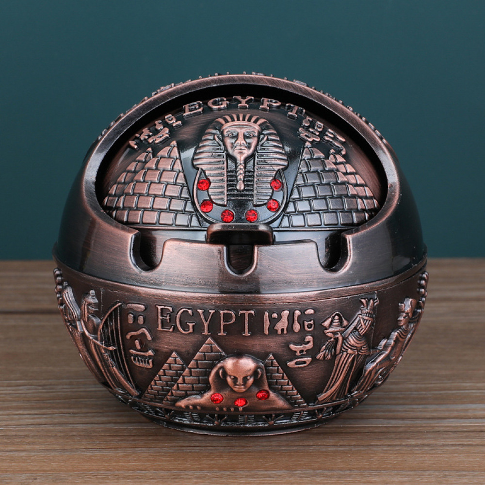Retro metalen asbak met deksel - Office Table Accessories Unique recensie en prijs